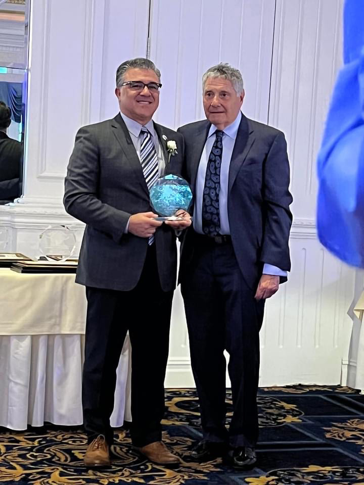 Joe Stroffolino and Causeway Family of Dealerships receives 2022 MODC Community Service Award. Pictured from left: Joe Stroffolino, Director of Advertising, Marketing and Community Relations of Causeway Family of Dealerships, and Senator Bob Singer, Committee Chair of the Monmouth-Ocean Development Council (MODC).